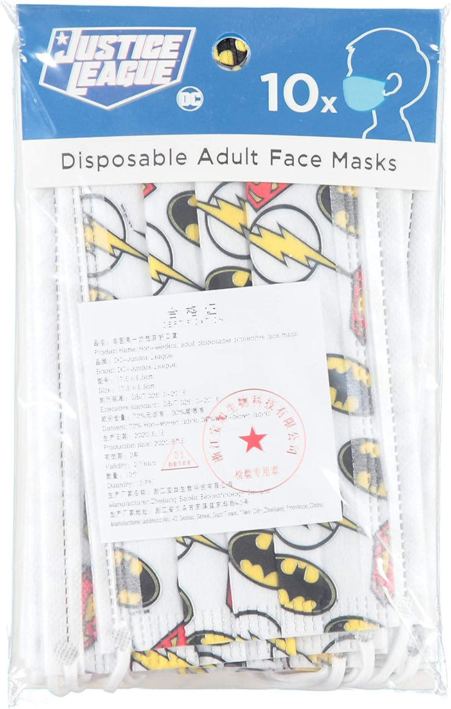 DC Comics Justice League Kids and Adult Face Mask Multipacks