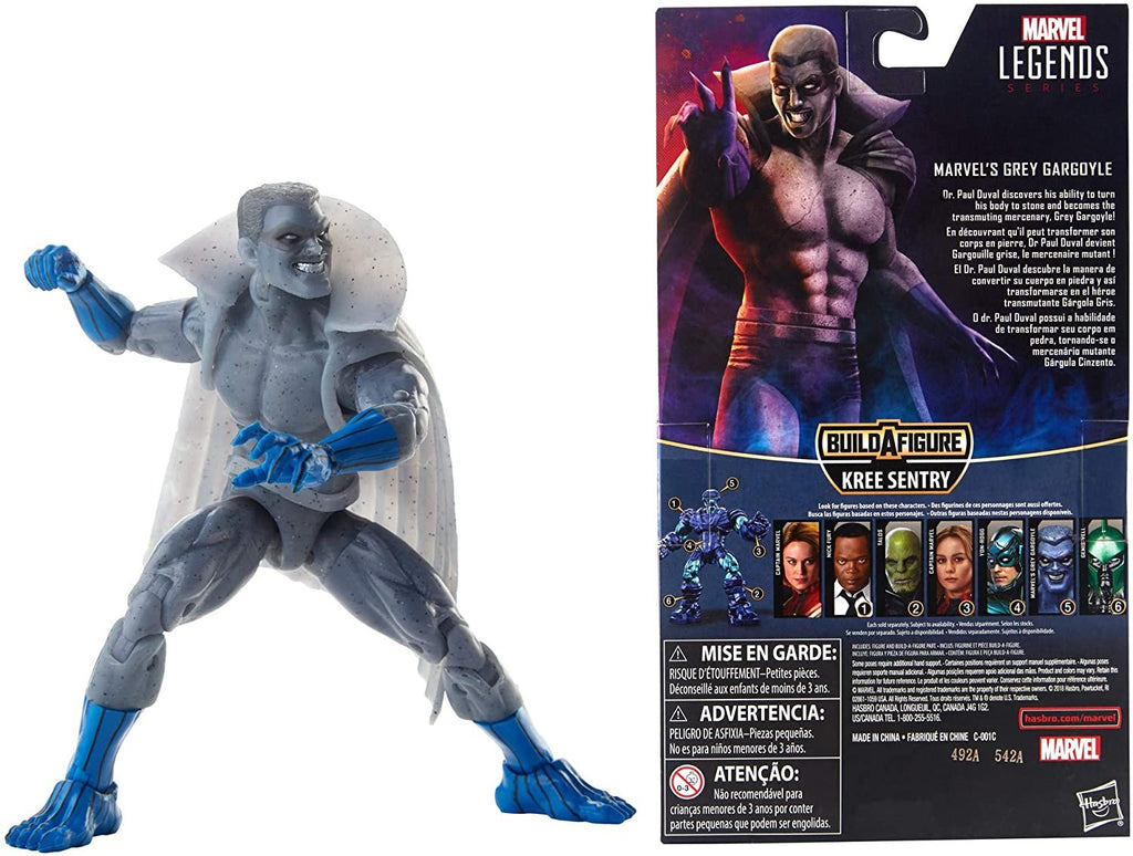 Marvel Captain Marvel 6" Legends Grey Gargoyle Figure for Collectors, Kids, & Fans