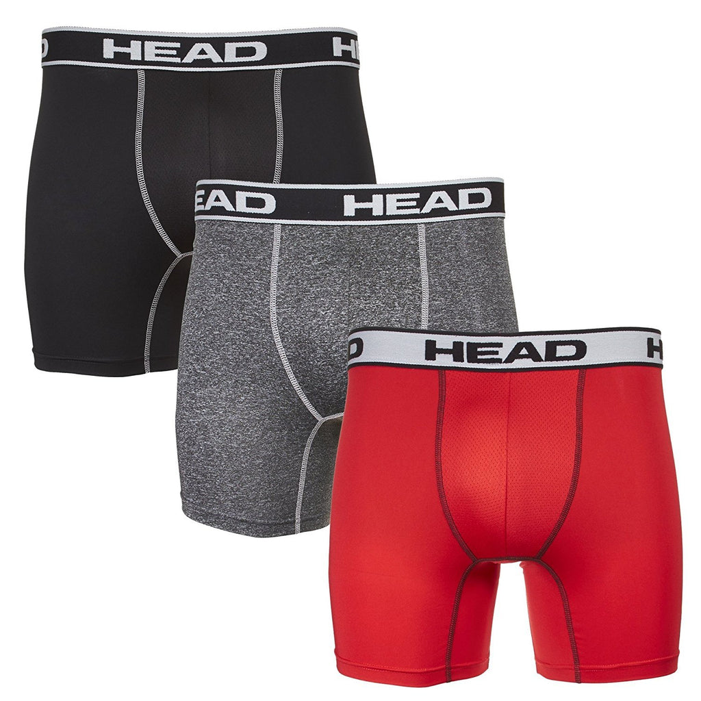 HEAD Mens Performance Underwear 3PACK Boxer Briefs