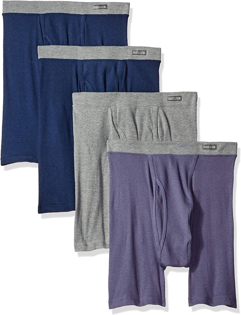 Fruit of the Loom Men's Premium Covered Waistband Boxer Brief (4 Pack)