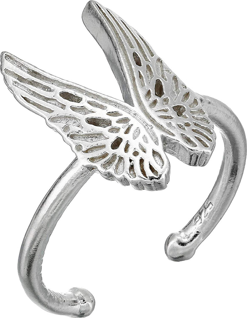 Alex and Ani Womens Guardian Angel Statement Adjustable Ring - Precious Metal