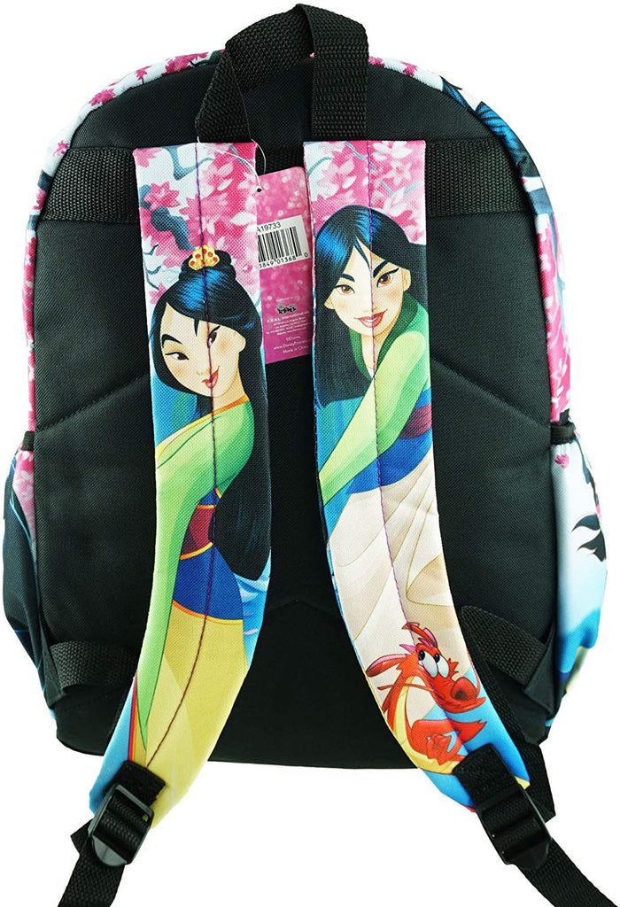 Disney Princess Mulan Deluxe Oversize Print Large 16" Backpack with Laptop Compartment - A19733