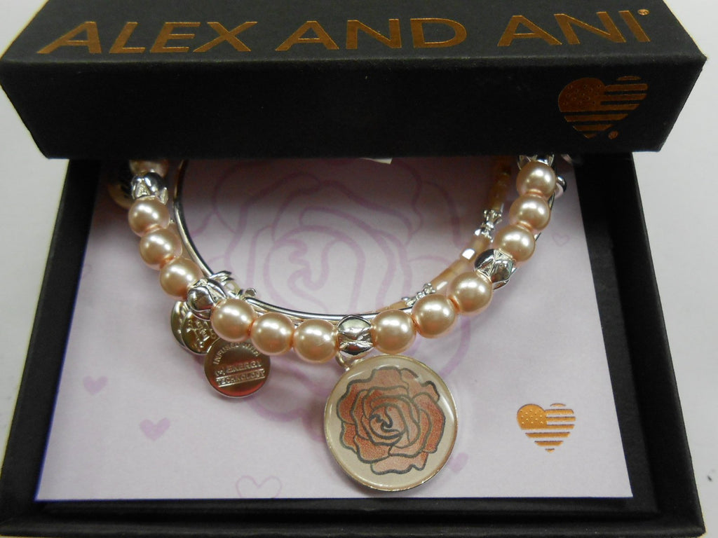 Alex and Ani Womens Art Infusion Rose Bracelet Set of 3