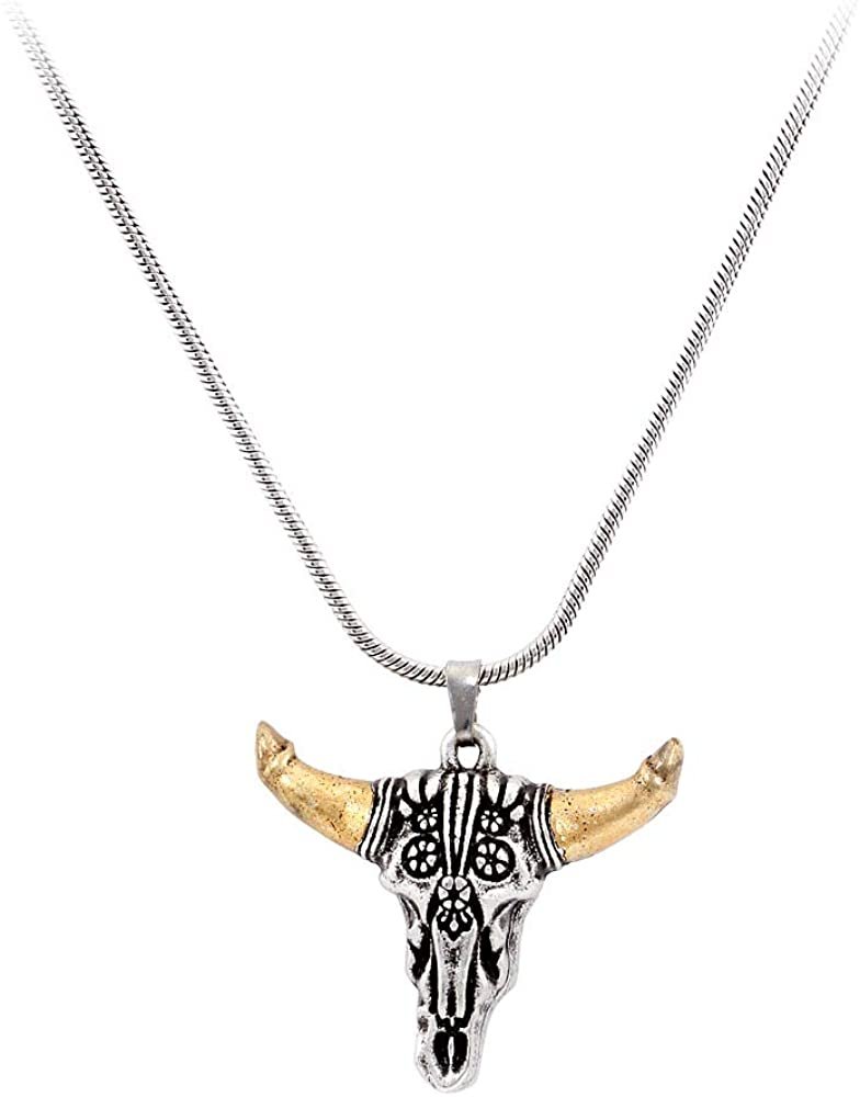 Alex and Ani Women's Large Spirited Skull Necklace