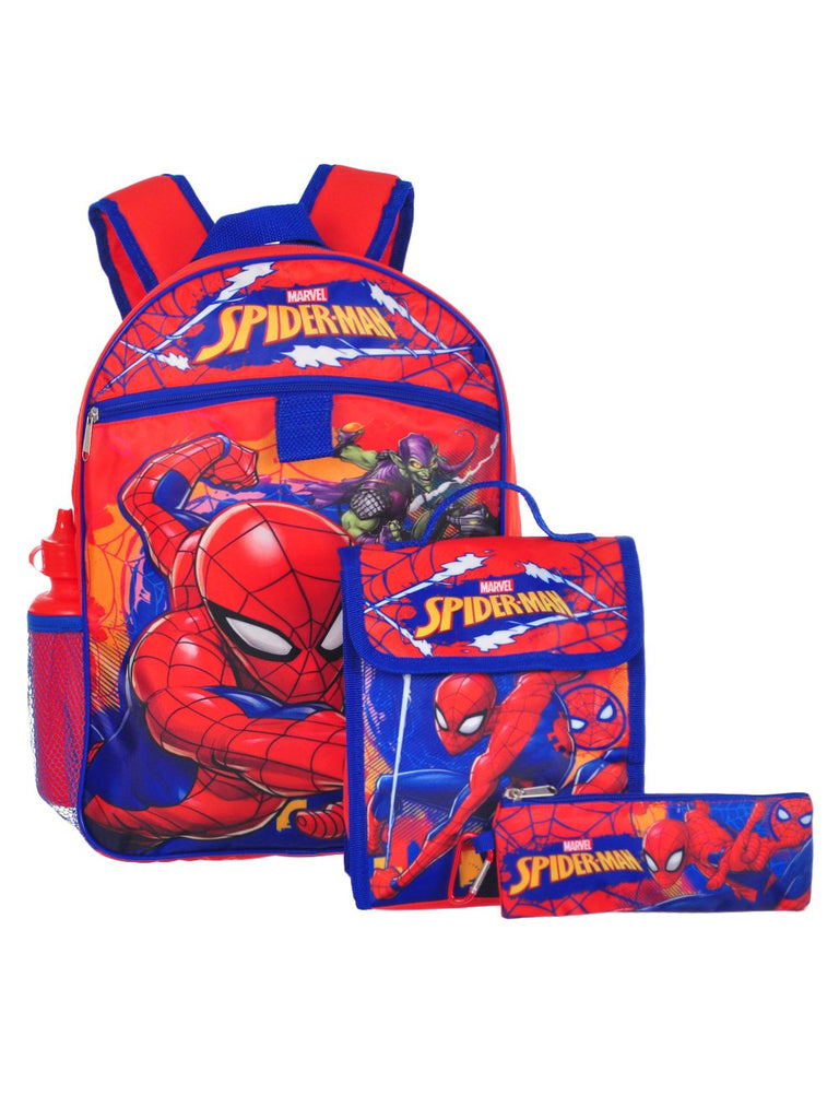 Spiderman Boys 16" Backpack With Back to School Essentials Set