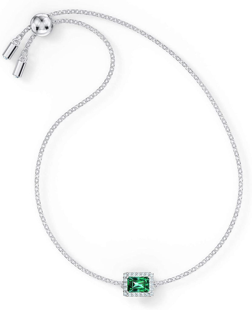 SWAROVSKI Women's Angelic Necklace & Bracelet Green and White Crystal Jewelry Collection