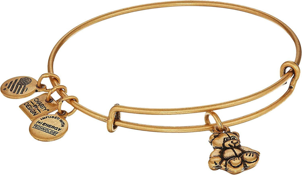 Alex and Ani Women's Charity by Design Little Brown Bear Expandable Wire Bracelet