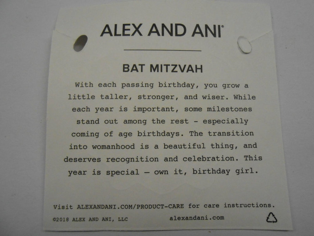 Alex and Ani Bat Mitzvah Two Tone Charm Bangle