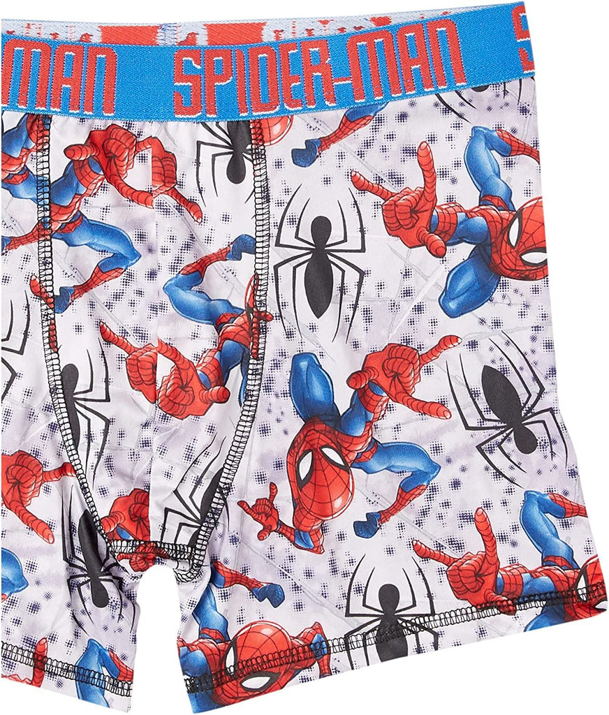 Spiderman Boys' 5 100% Cotton Or 7-pk Polyblend Boxer Briefs in Sizes 4, 6, 8, 10, and 12