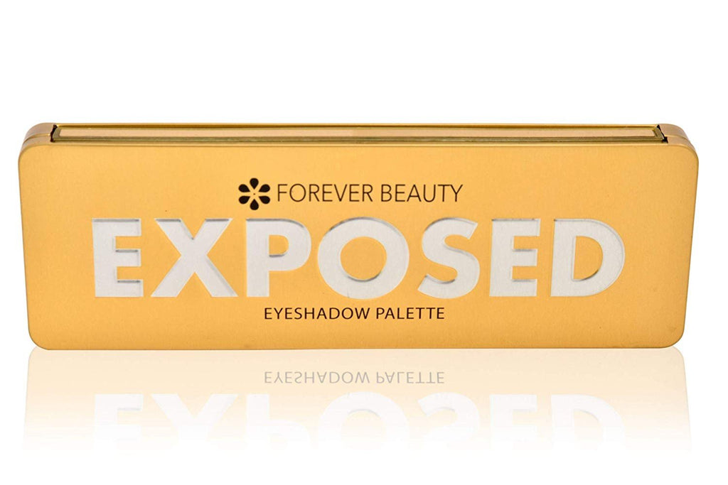Forever Beauty Exposed Eyeshadow Palette Makeup - 12 Premium Quality Colors- With Mirror and Double-End Brush in Gift Pack