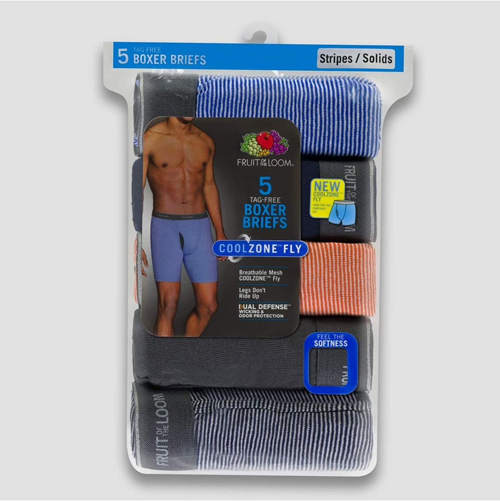 Fruit Of The Loom Mens Coolzone Boxer Brief 5 Pack
