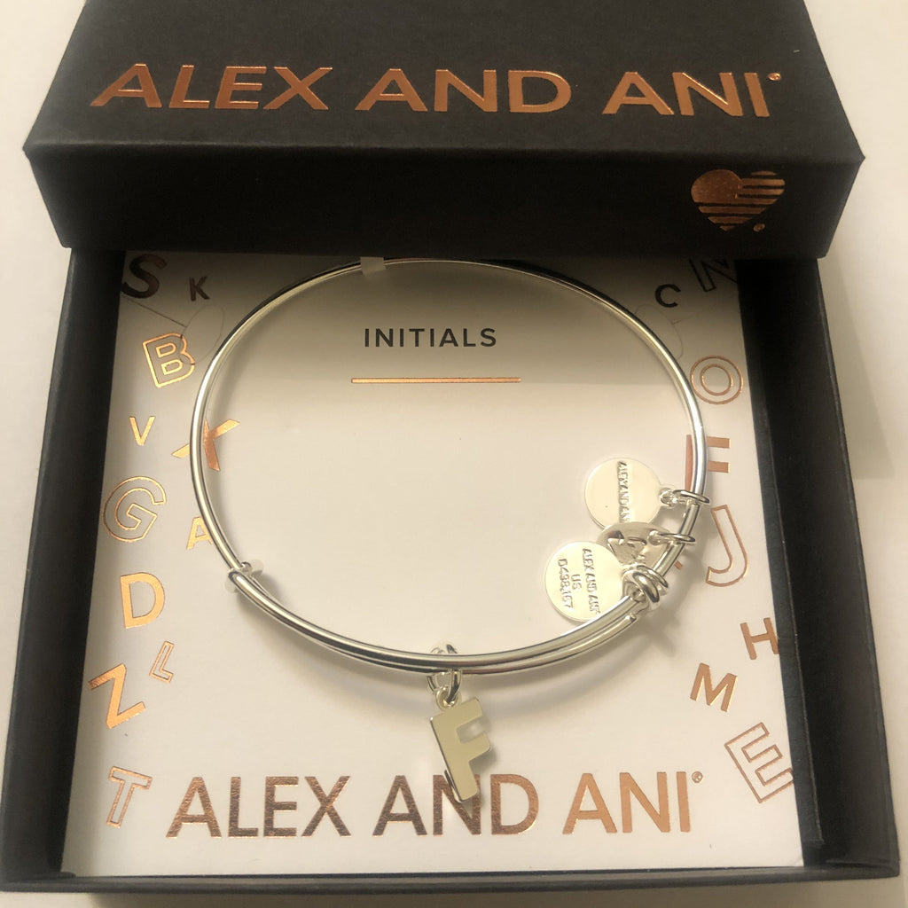 Alex and Ani Initial F III Bangle Bracelet