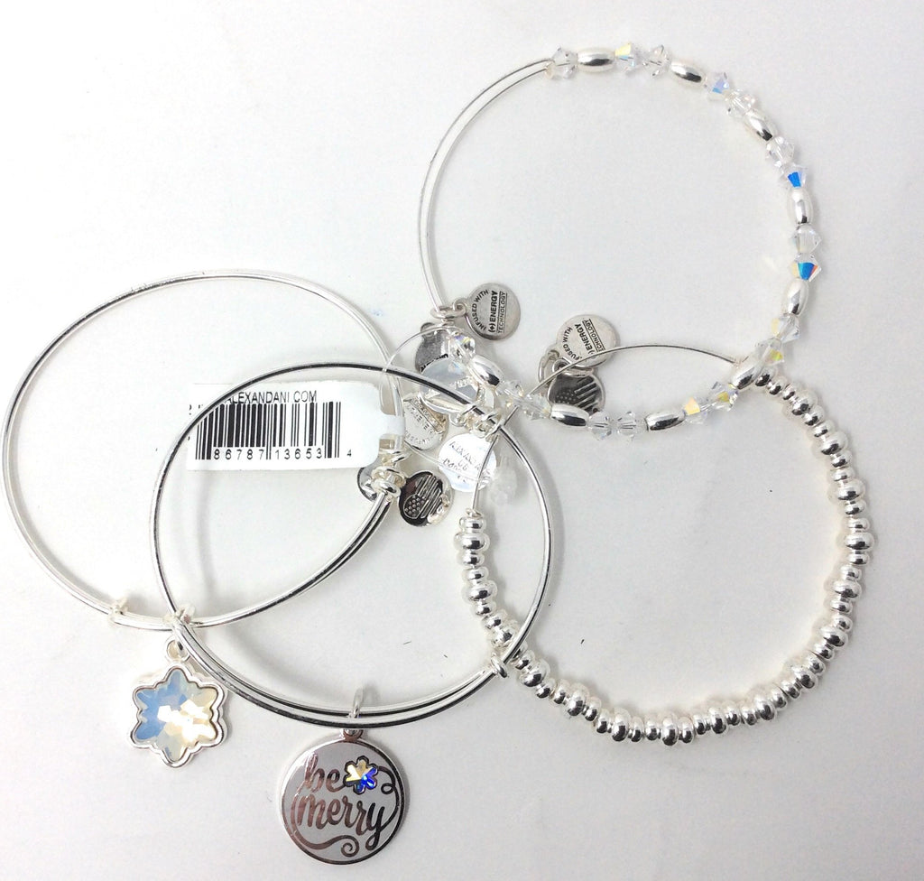 Alex and Ani Be Merry Set of 4 Bangle Bracelet