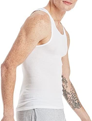Hanes Men's Tanks A-Shirts 6-Pack Cotton Tagless Soft Breathable Cool Comfort Slightly Imperfect