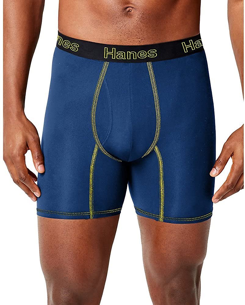 Hanes Men's 5-Pack Sports-Inspired Cool Dri Boxer Brief