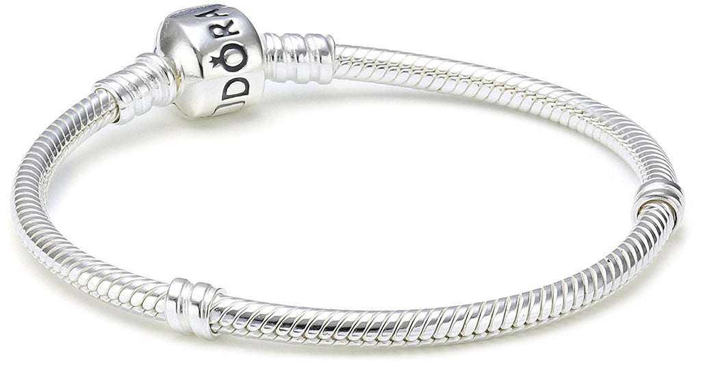 Pandora Women's Genuine Sterling Silver 7.5 Bead Clasp Charm Bracelet 590702HV-19"