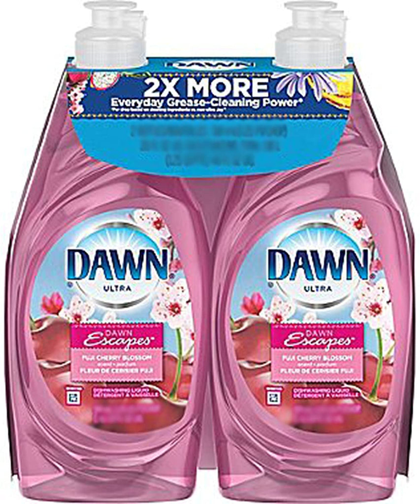 Dawn Ultra Dawn Escapes Fuji Cherry Blossom Scent Dishwashing Liquid, 18 Ounce, Twin Pack