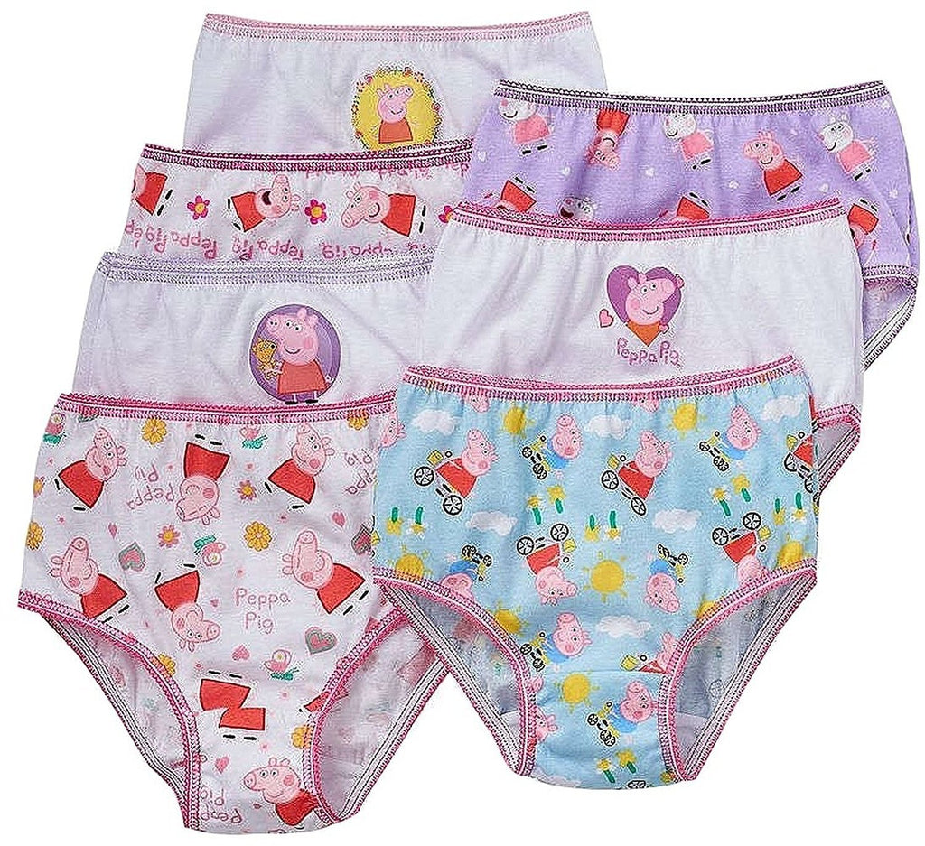 Peppa Pig Girls Combed Cotton Character Toddler 7pk Panty