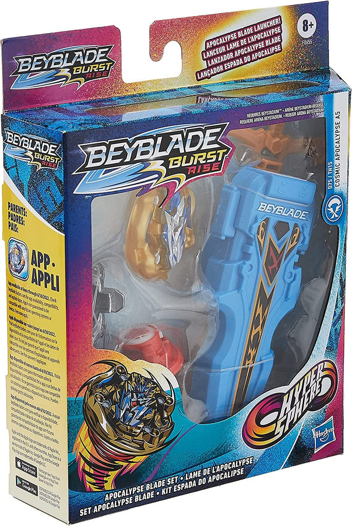 Beyblade Burst Rise Hypersphere Apocalypse Blade Set -- Right/Left-Spin Launcher with Right-Spin Battling Top Toy, Ages 8 and Up