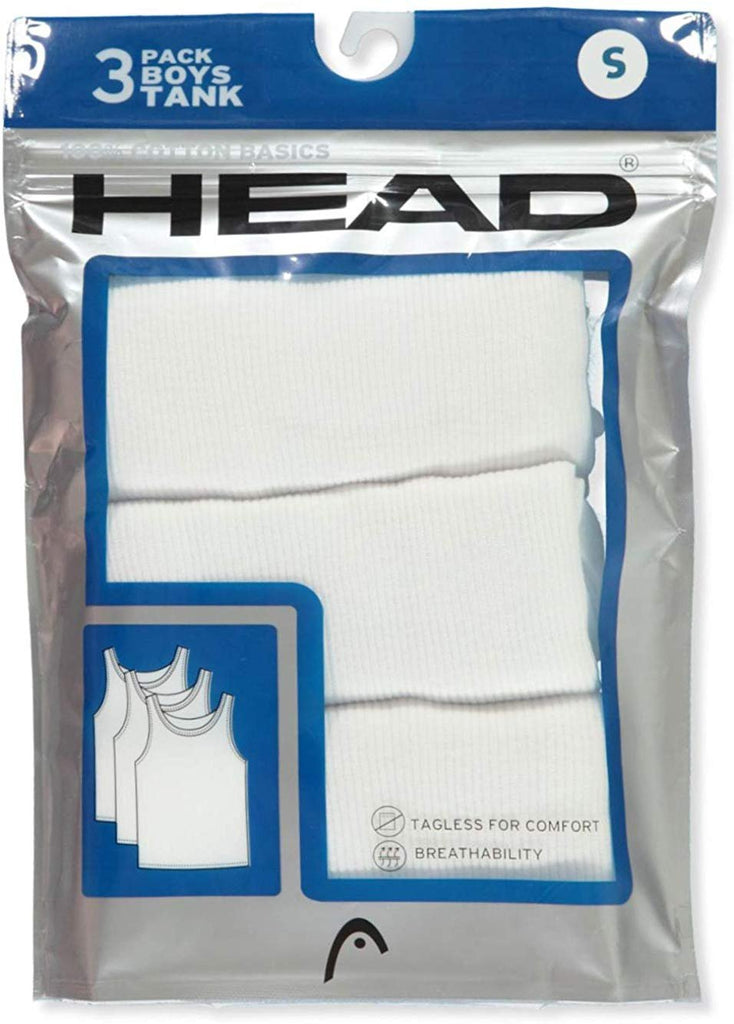 HEAD Toddler Boys White A-Shirt 6-Pack - Sizes 2T,3T,4T