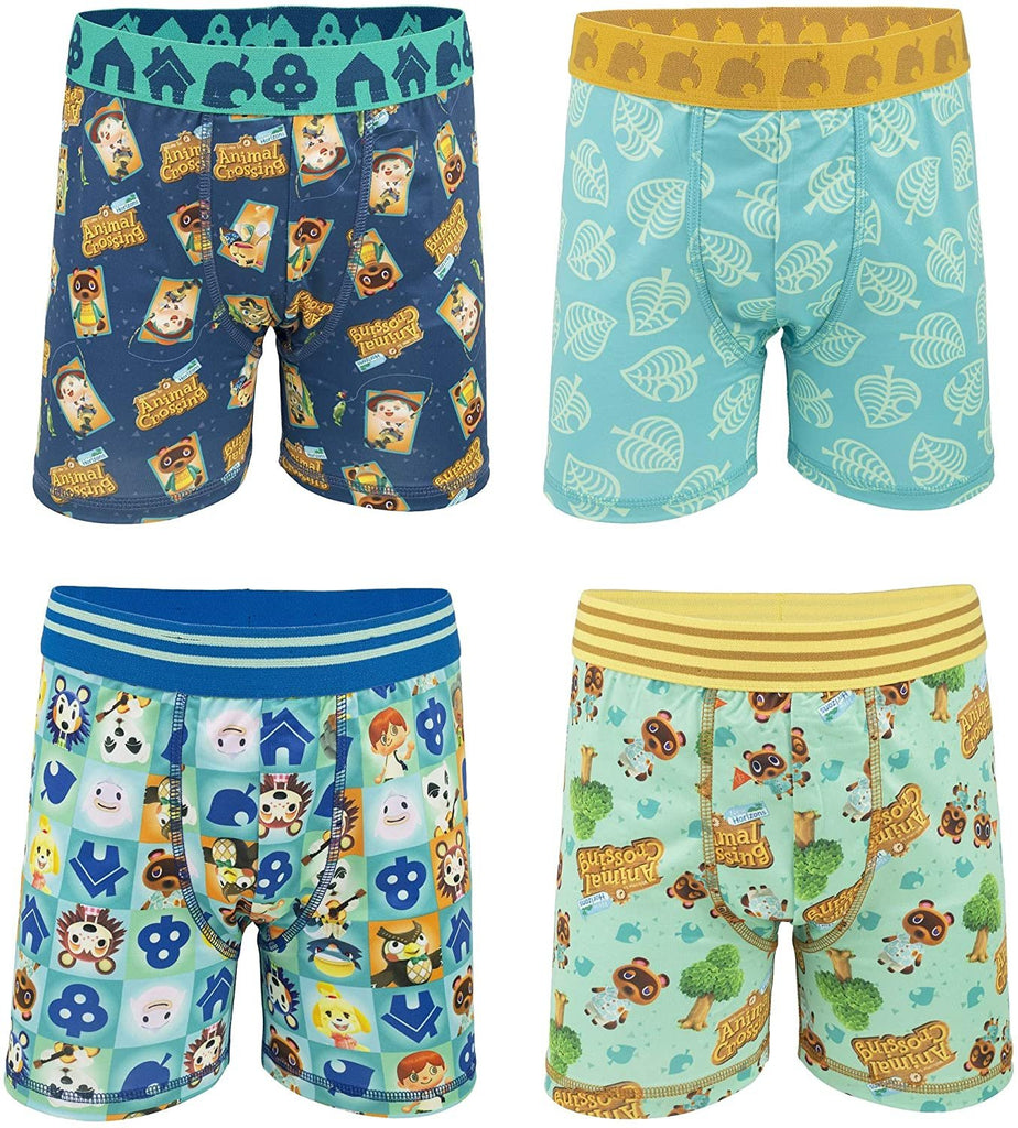 Animal Crossing Boys Boxer Briefs - 4-Pack Underwear Spandex Comfortable (6)