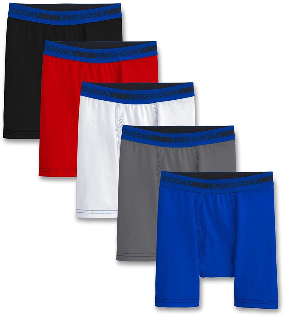 Fruit of the Loom Big Boys' 5 Pack Sport Boxer Brief