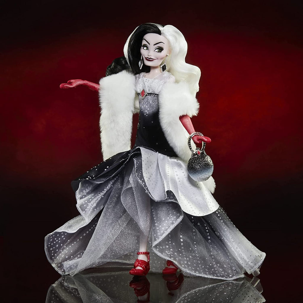 Disney Villains Style Series Cruella De Vil, Contemporary Style Fashion Doll with Accessories, Collectible Toy for Girls 6 Years and Up