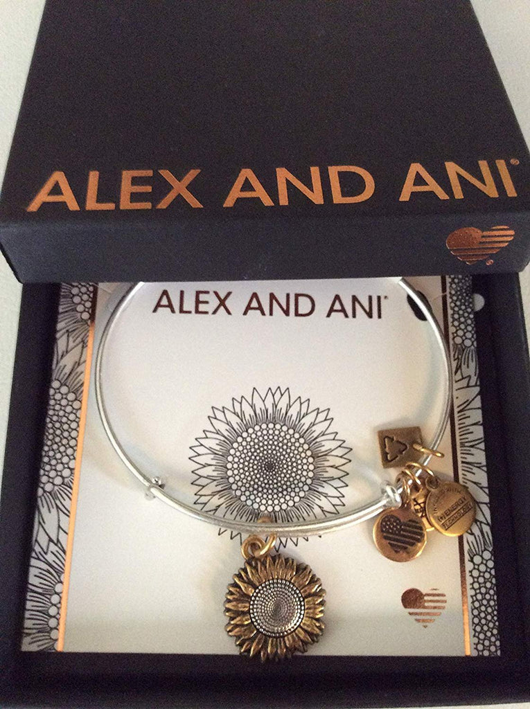 Alex and Ani Women's Charity by Design Sunflower II Two-Tone Bangle Bracelet