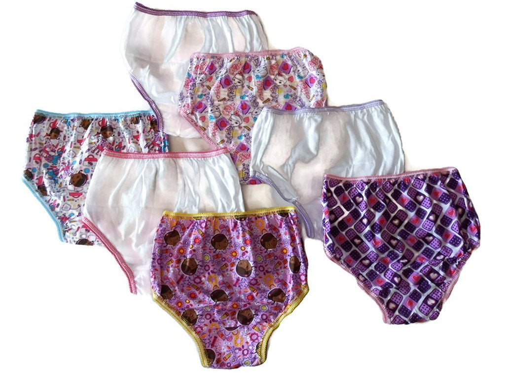 Disney Junior Doc Mcstuffins 7-Pack Girls Panties Underwear 100% Cotton