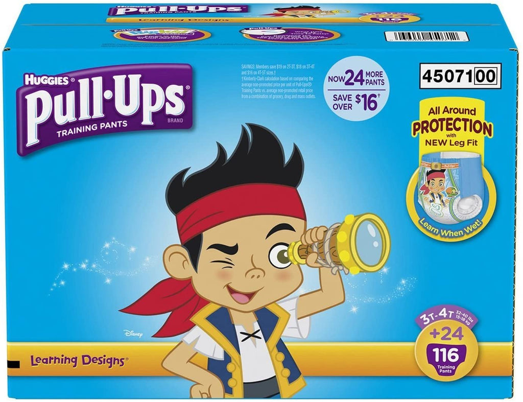 Huggies Pull-ups Training Pants for Boys (Size L, 3T - 4T, 116 Count)