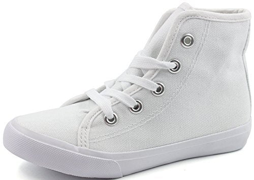 Pitter Patter Classic Kids Unisex Canvas High Hi Top Sneakers Infant to Big Kid Sizes Chukka Shoes