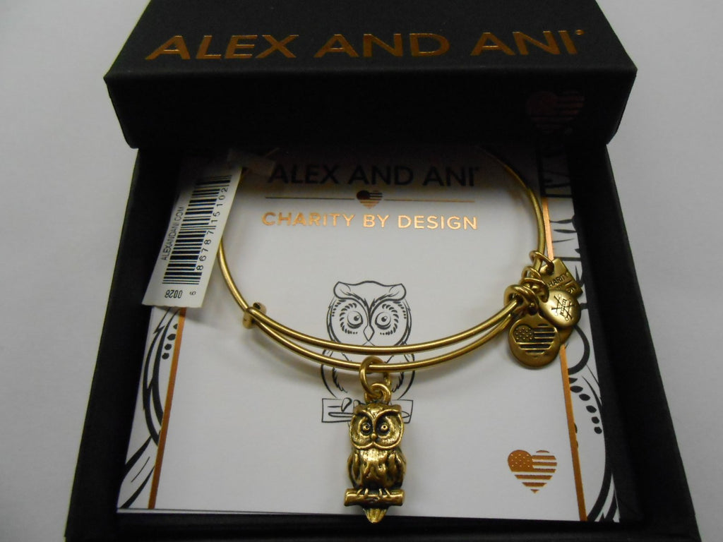 Alex and Ani Womens Charity by Design Owl II Bangle