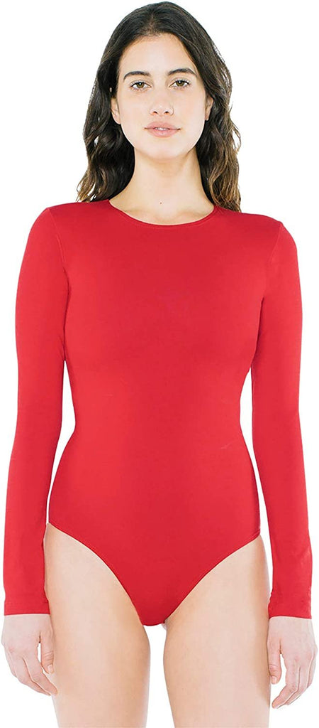 American Apparel Women's Cotton Spandex Long Sleeve Bodysuit