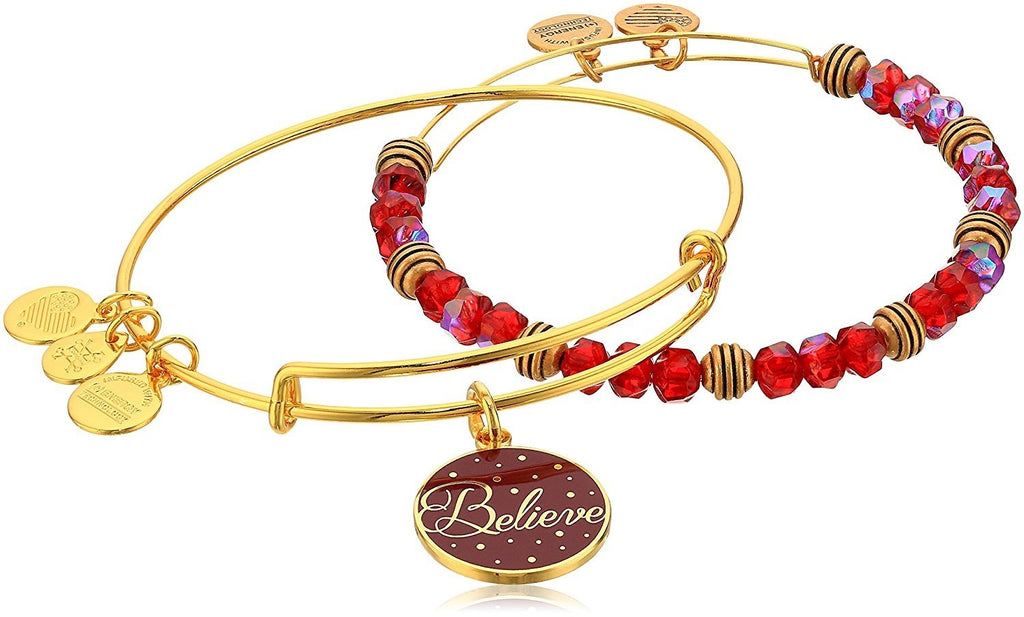 Alex and Ani Women's Believe Set of 2 Color Infusion Wine