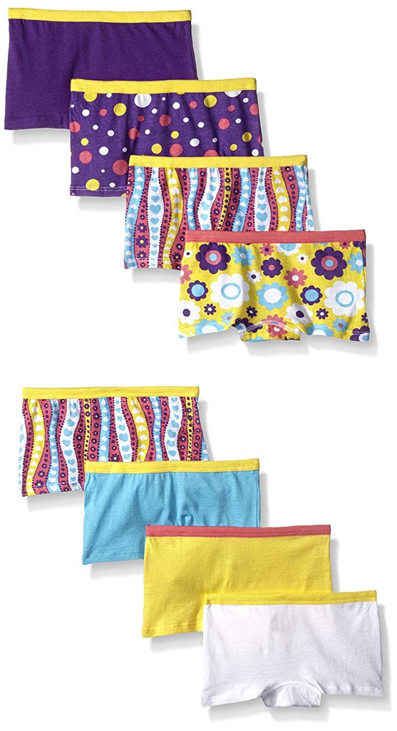 Fruit of the Loom Girls' Boyshort  (Pack of 8)