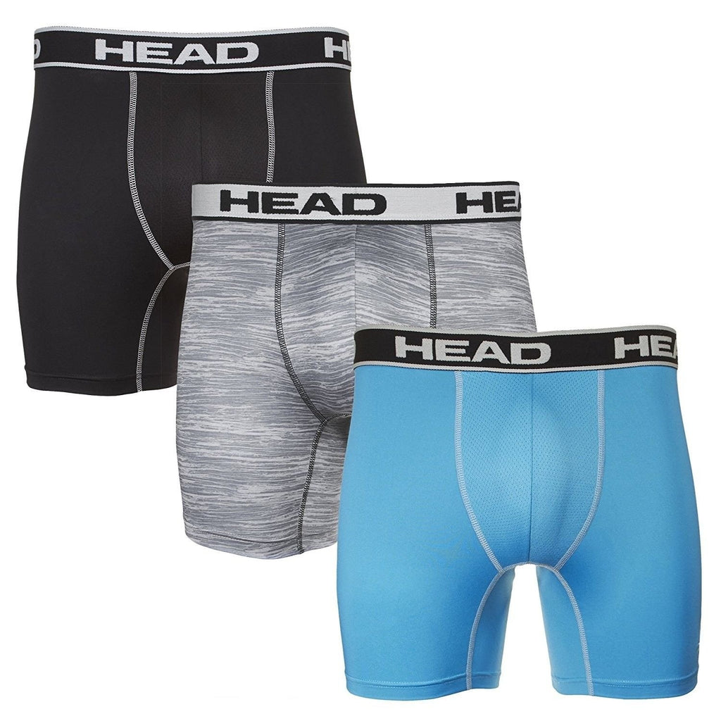 HEAD Mens Performance Underwear 3PACK Boxer Briefs