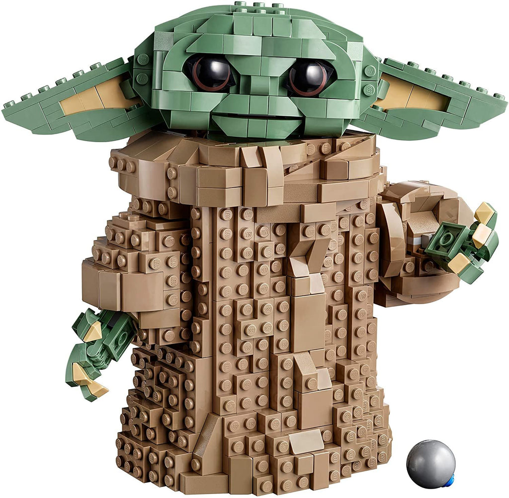 LEGO Star Wars: The Mandalorian The Child 75318 Build-and-Display Kit — Christmas Holiday Bundle for Kids Aged 10+ and Any Star Wars Fan — 2020 Buildable Model (1,073 Pieces) — BROAGE Drawstring Bag