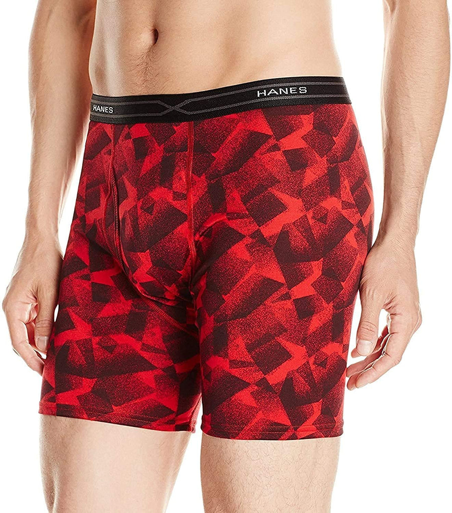 Hanes Men's 3-Pack X-Temp Performance Cool Boxer Brief (1 Print/2 Solids)