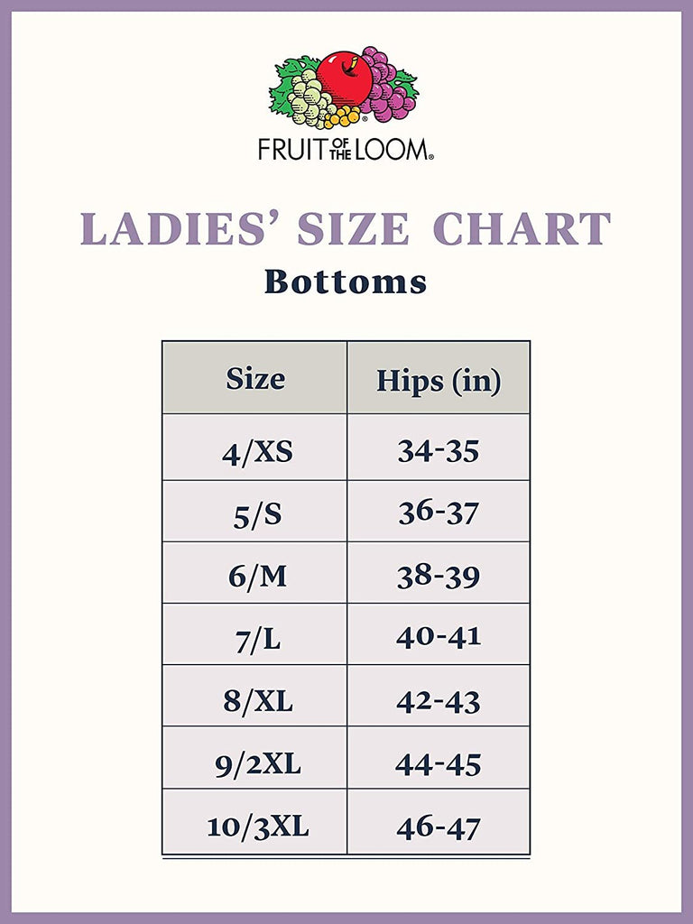 Fruit of the Loom Women's Tag Free Cotton Hi Cut Panties (Regular & Plus Size)