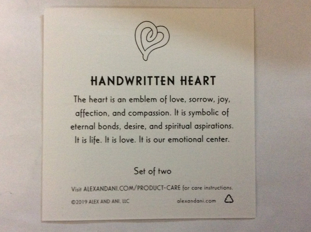Alex and Ani Women's Handwritten Heart Bracelet Set of 2