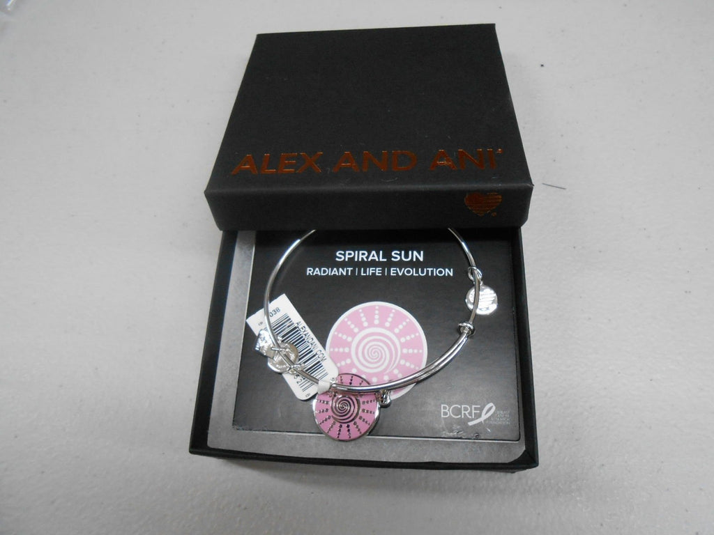 Alex and Ani Charity By Design SPIRAL SUN Shiny Silver Plated Bracelet NWTB&C