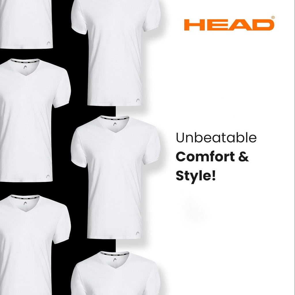 HEAD Men's White Crew Neck Tee 6-Pack - Sizes S-2X