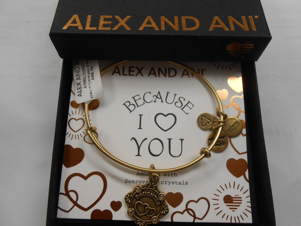 Alex and Ani Womens Because I Love You Daughter III Bangle