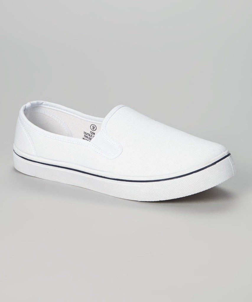 Zig Zag Mens Navy Canvas Slip-On