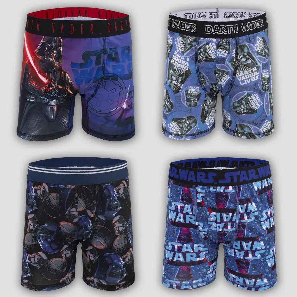 Boys' Star Wars Darth Vader 4pk Boxer Briefs