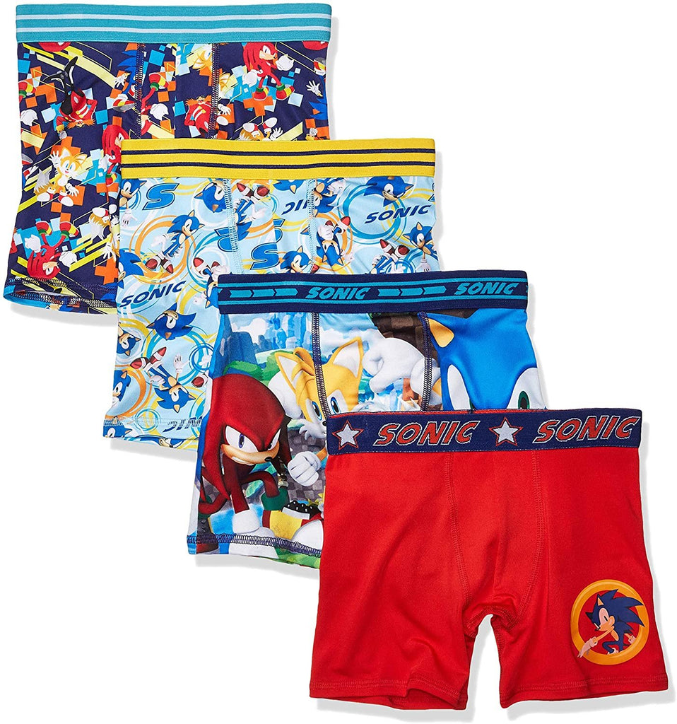 Sonic The Hedgehog Boys' Sonic 4pk Athletic Boxer Brief