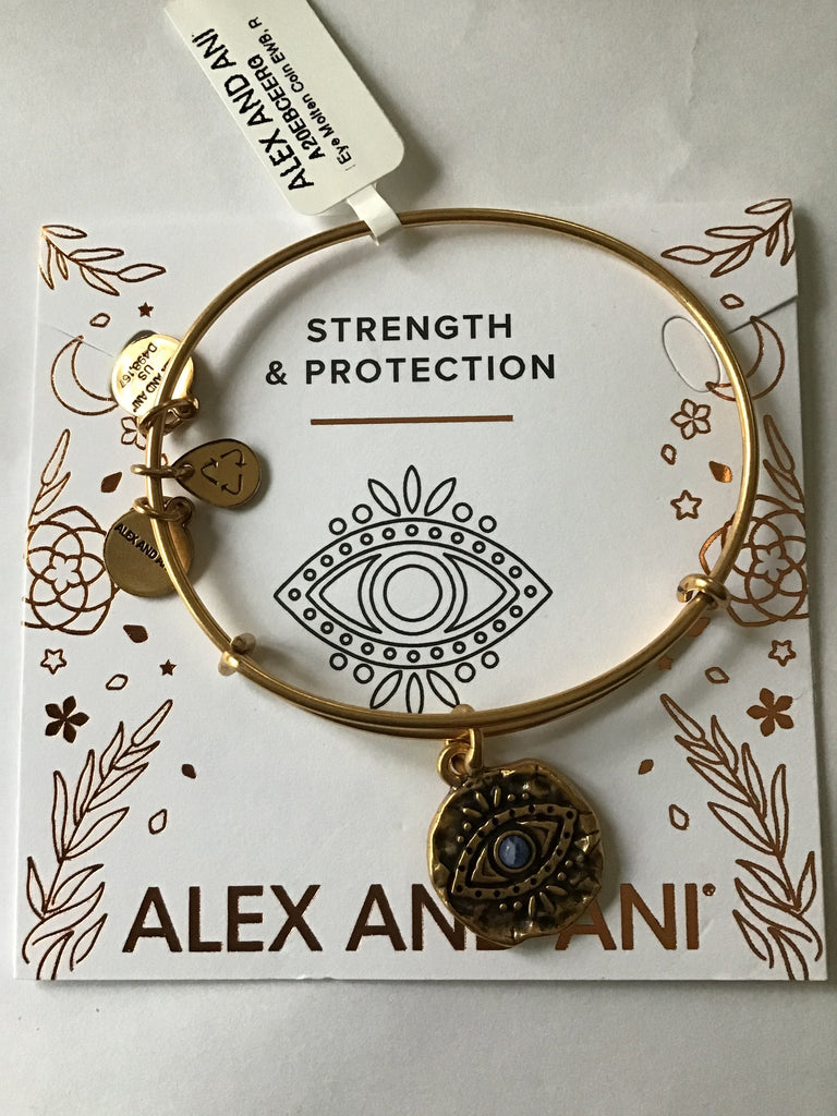 Alex and Ani Evil Eye Molten Coin Bangle Bracelet