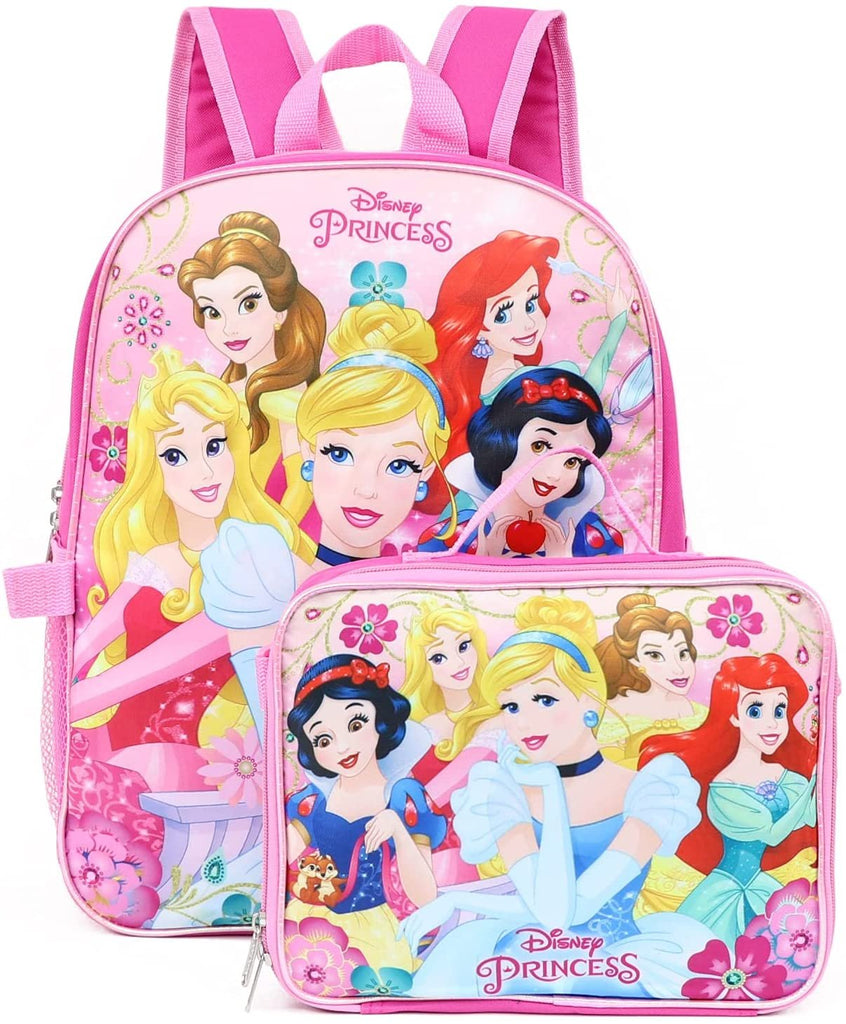 Princess Girl's 16" Backpack W/Detachable Lunch Box