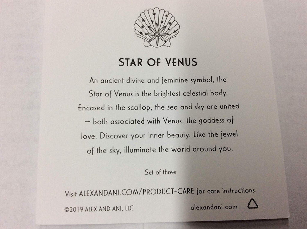 Alex and Ani Women's Star of Venus Set of 3 Bracelet, Rafaelian Silver