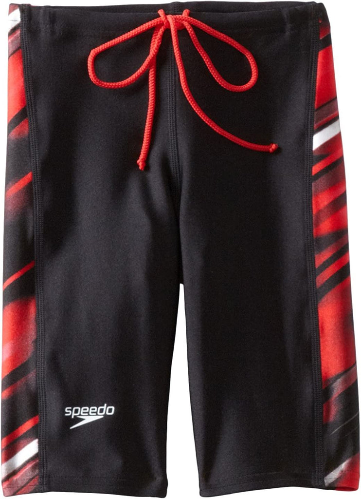 Speedo Boy's Xtra Life Lycra Fractal Point Splice Jammer RED Sizes 20-28